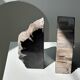 Black petrified wood bookend H17 L17 P6