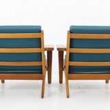 1960s Hans J. Wegner Pair of GE 290 Armchairs in Oak for Getama, Denmark