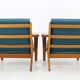 1960s Hans J. Wegner Pair of GE 290 Armchairs in Oak for Getama, Denmark