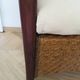 Colonial style armchair - woven rattan and exotic wood - vintage