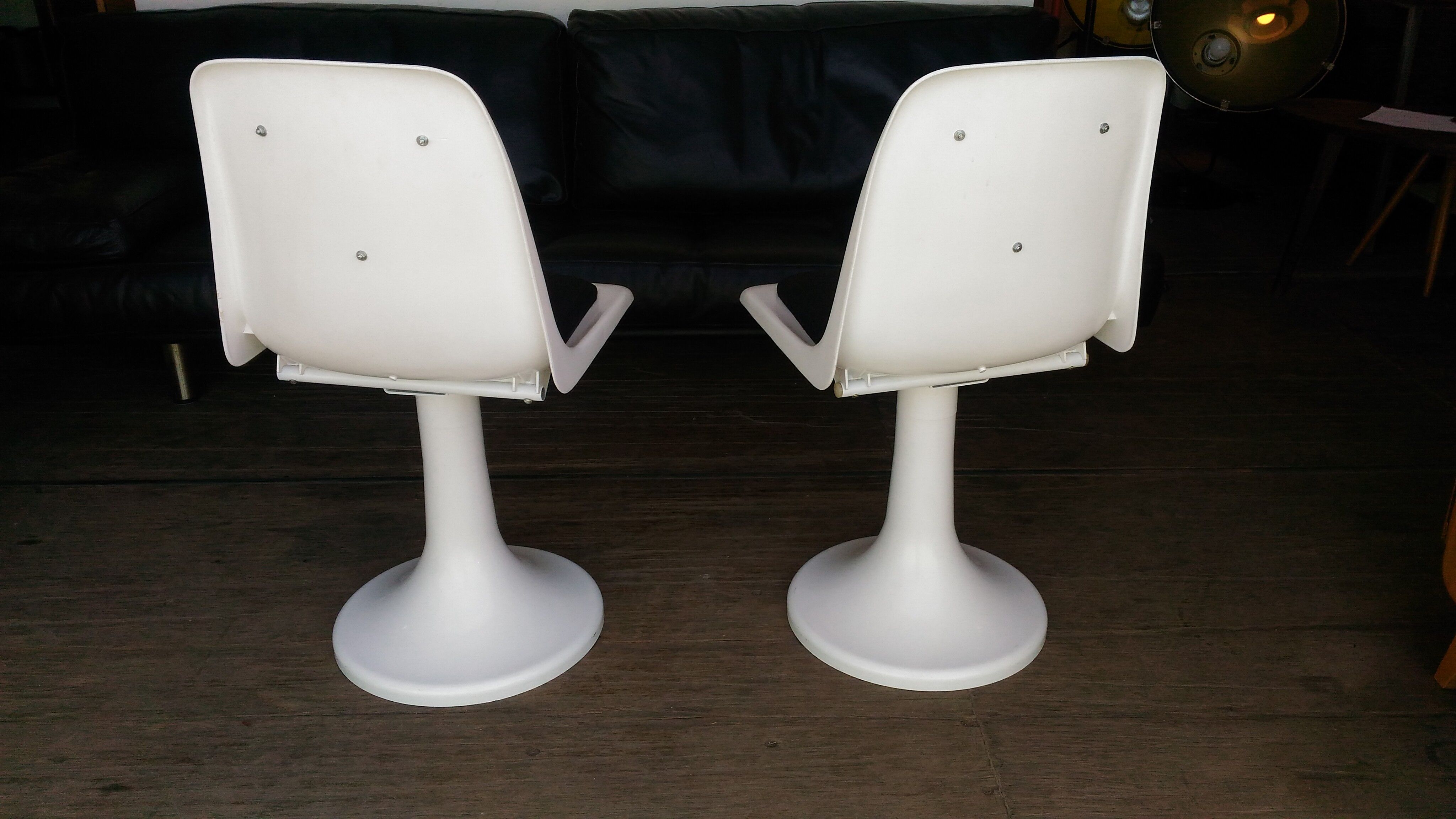 Pair of tulip foot chairs circa 1970