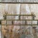 Vintage Wall Coat Rack Brass 7 Foldable Hooks #D748