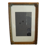 Old golden photo frame