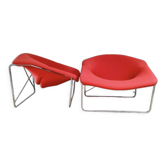 Paire de fauteuils "Cubic" d'Olivier Mourgue