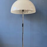 Vintage dijkstra mushroom floor lamp with glass lampshade