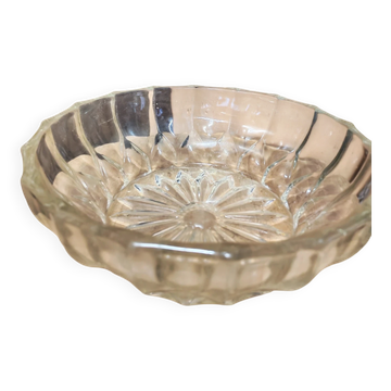 Saladier en cristal taillé Pologne 1960