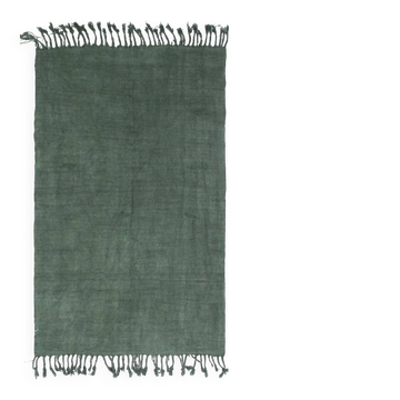 5x7 Kilim Vintage Turc Vert, Tissé Main, Style Naturel, Salon Minimaliste