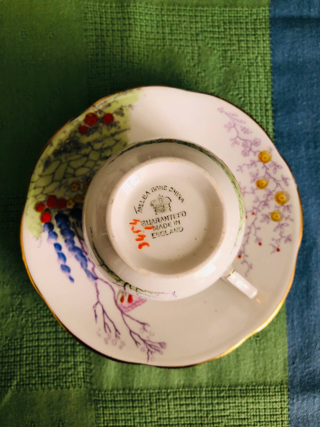 Service thé porcelaine anglaise Melba