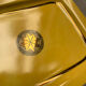 Porcelain cake dish with gold decoration, Moon and Sun