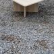 Set of 3 travertine trundle coffee tables from the 70s