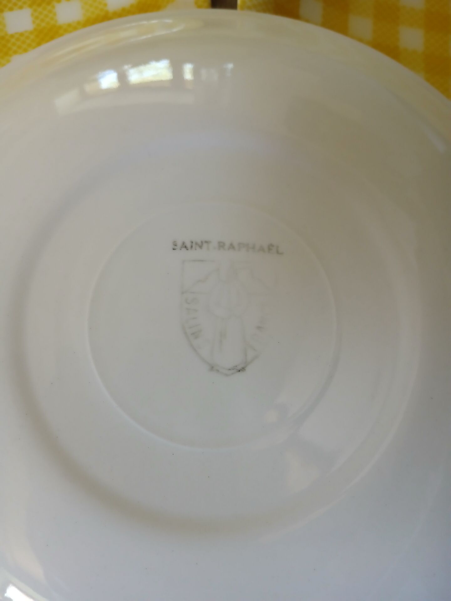 6 assiettes plates anciennes Salins 