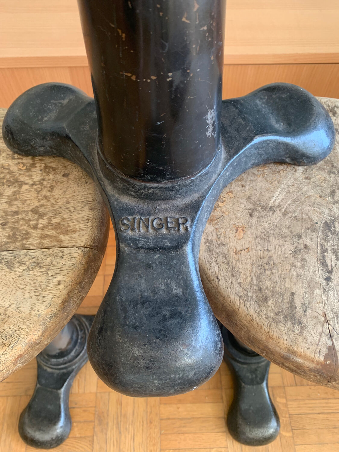 Singer stool - industrial - 1930s