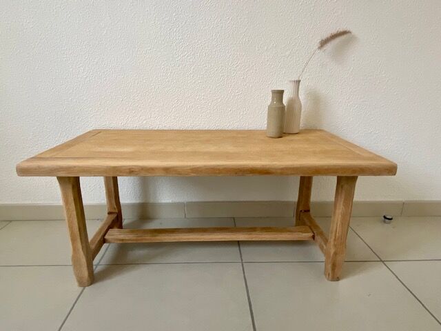 Table basse de ferme bois décapé
