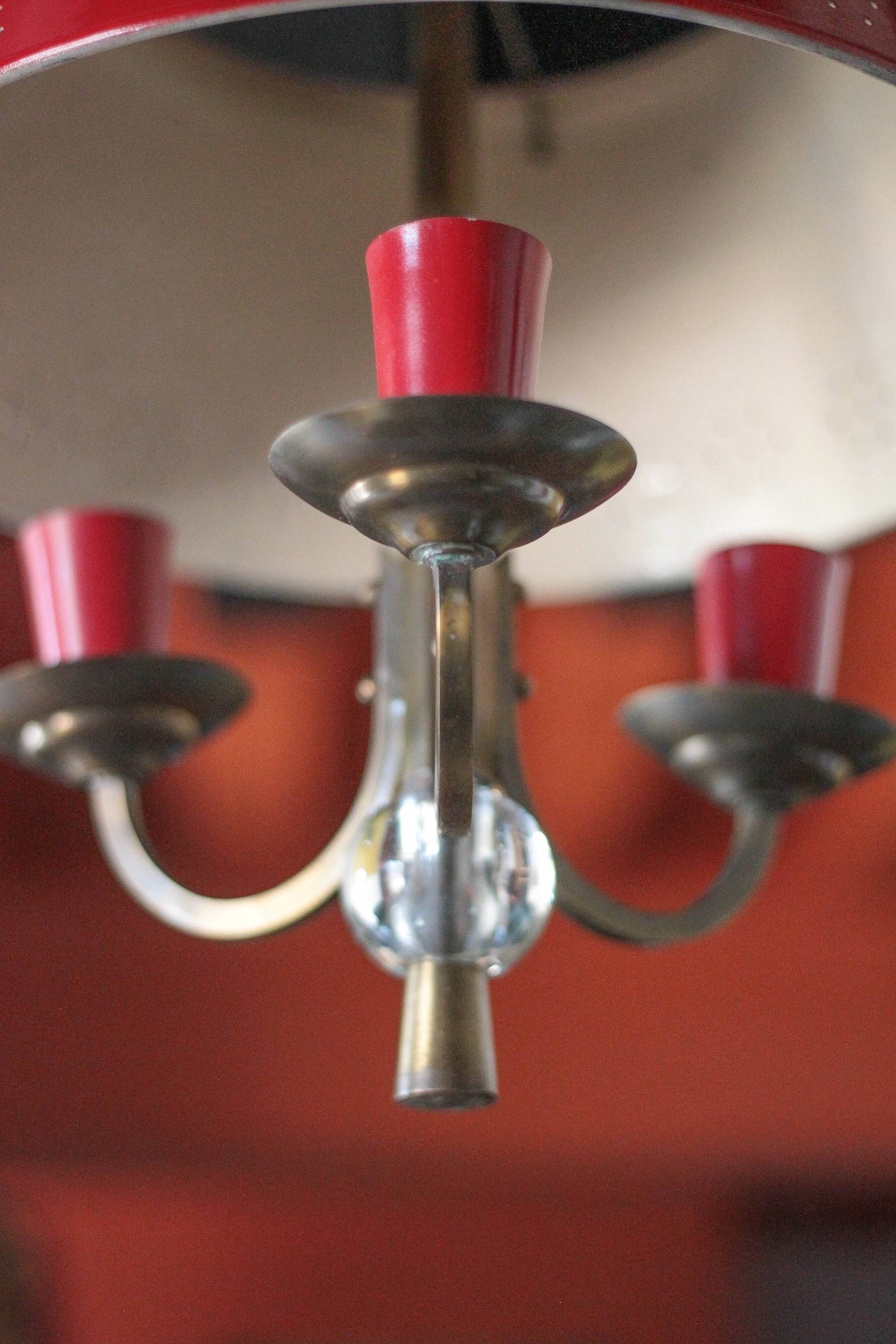 Suspension hot water bottle 3 lights, ceiling lamp, chandelier, vintage ceiling light