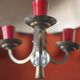 Suspension hot water bottle 3 lights, ceiling lamp, chandelier, vintage ceiling light
