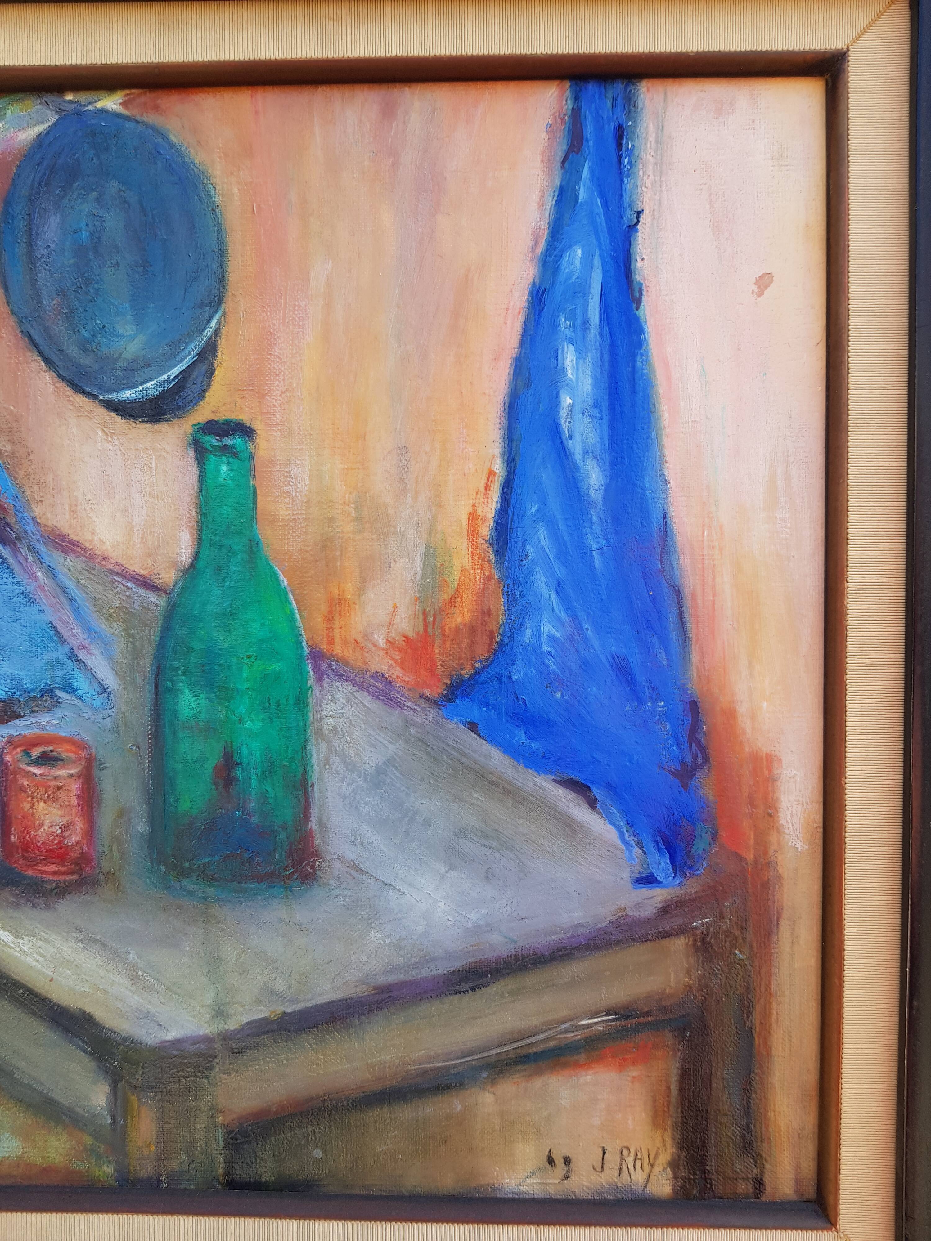 Peinture Jean Ray huile sur toile 1969