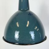 Industrial Petrol Enamel Factory Pendant Lamp, 1960s