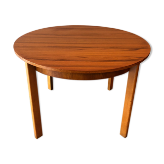 Table ronde vintage avec rallonge intégrée
