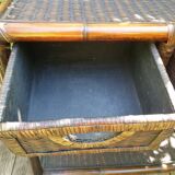 Bamboo and rattan console dressing table