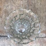 Vase en verre moulé made in Tchécoslovaquie années 70 vintage