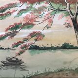 Painting drawing ink landscape Asia 1952