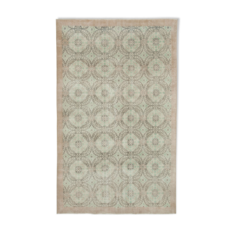 Handwoven Distressed Anatolian Beige Carpet 192 cm x 320 cm - 25051