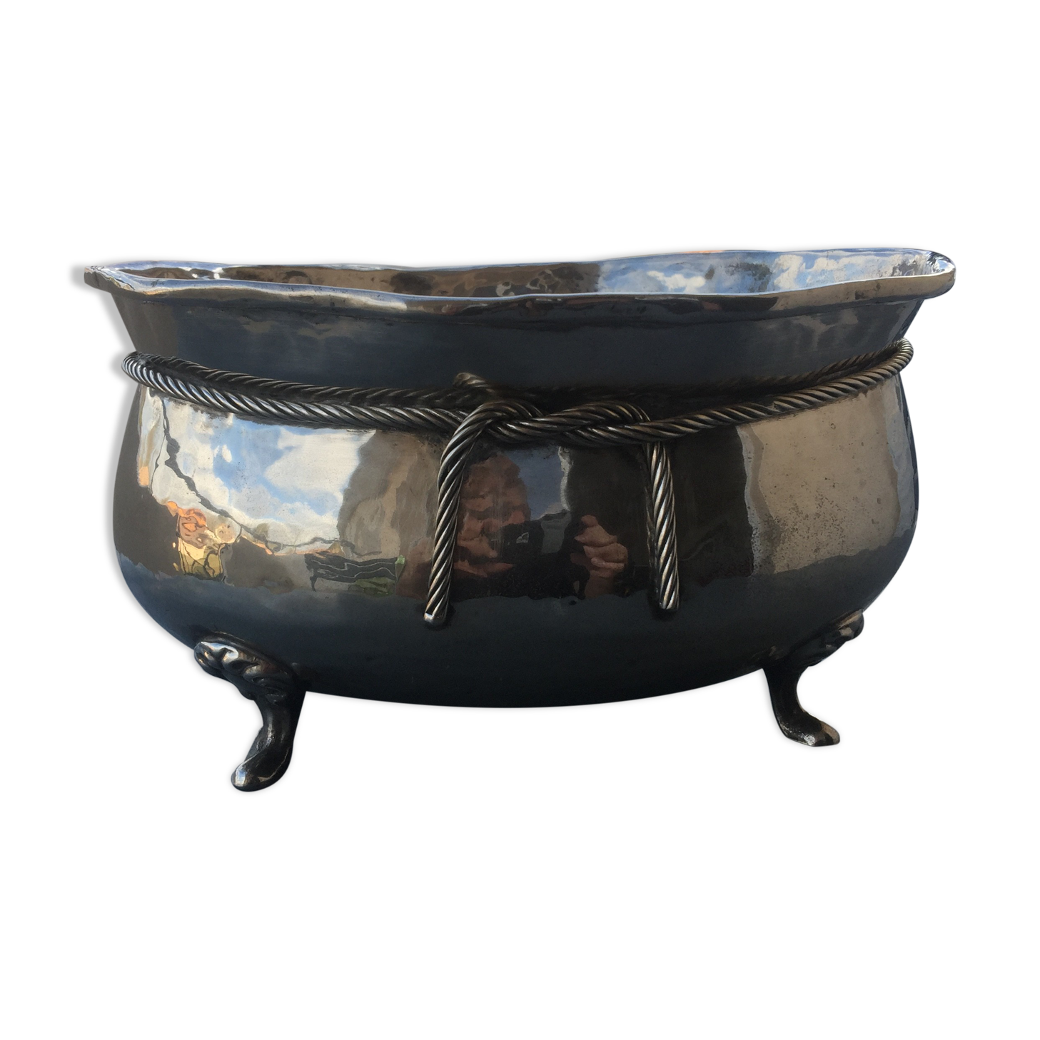 Cache silver metal jar