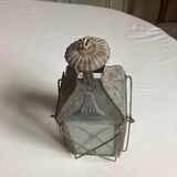 Antique lantern in black metal