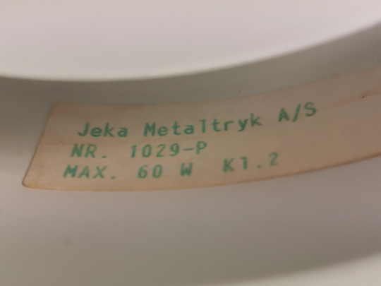 Danish designed hanging lamp, produced by JEKA (closed in the 1990s) model 1029-P