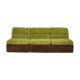 Green and brown corduroy modular sofa, 1970s.