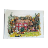 Monique Journod (1934) - art offset lithograph - signed - 40 x 57 cm