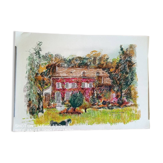 Monique Journod (1934) - art offset lithograph - signed - 40 x 57 cm