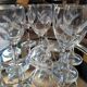 9 Verres à Pied Vintage Épi de Blé Ciselé