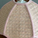 Vintage suspension in raffia and fabrics