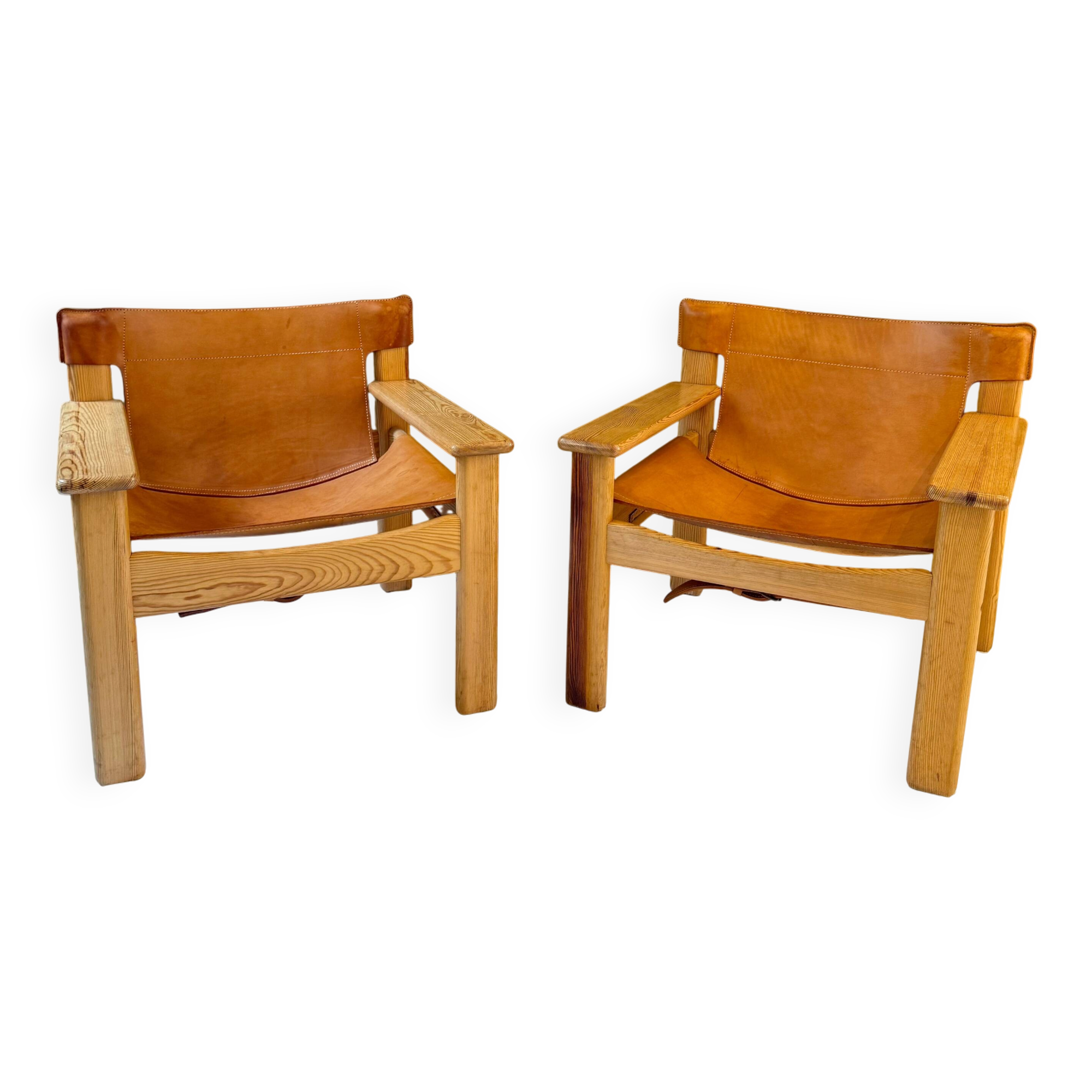 Pair of Scandinavian armchairs "Natura" by Karine Mobring.