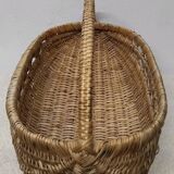 Vintage oval wicker basket with handle