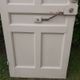 Old solid wood entrance door H225xW86cm right-hand push