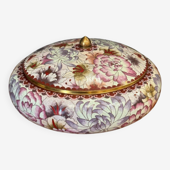 Large cloisonné candy box with its lid, mid-20th century China
