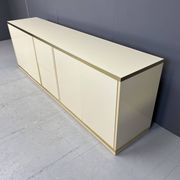 Beige lacquered credenza, 1970s