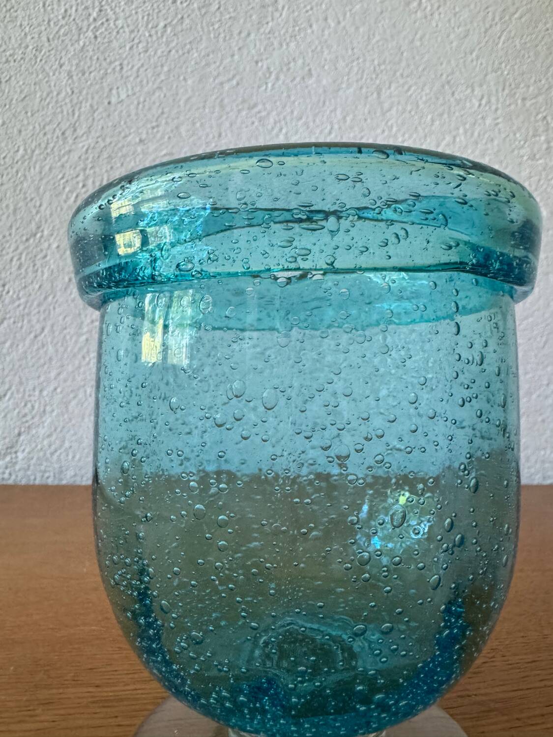 Antique bubble glass vase