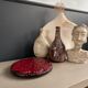 Burgundy ceramic trivet