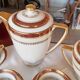 Vilatte Limoges Porcelain Coffee Service 13 Pieces, 11 People 1950
