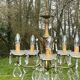 5-light bronze chandelier with glass tassels