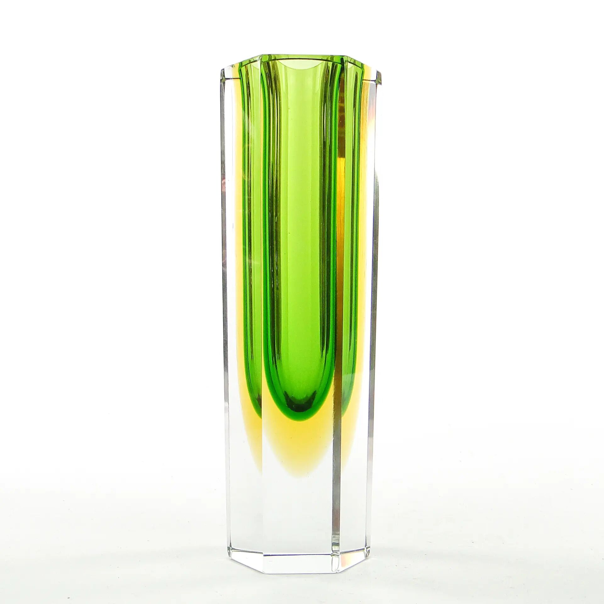 Sommerso vase, Murano glass, designed by F. Poli, Italy, 1950s