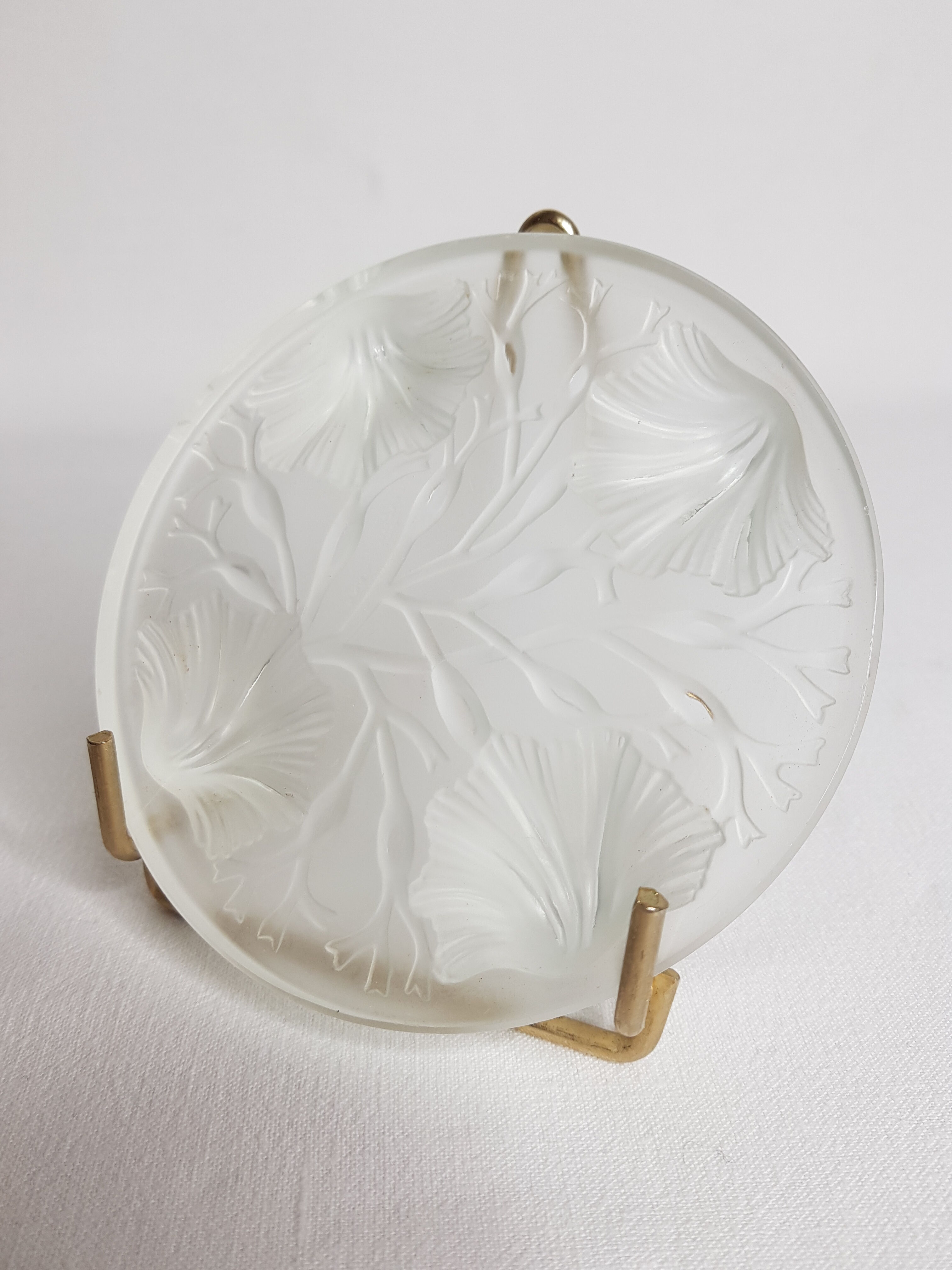 Art Deco Verlys moulded glass carafe