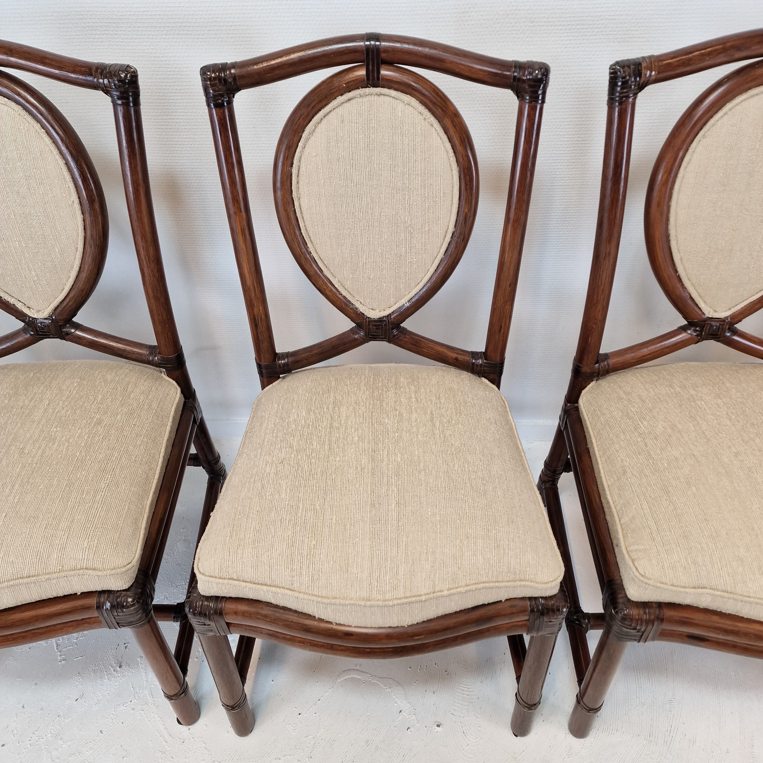 Set of 6 Bamboo Dining Chairs from Gasparucci Italo, 1970s