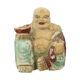 Large XL Polychrome Wooden Laughing Buddha Statue 47 cm