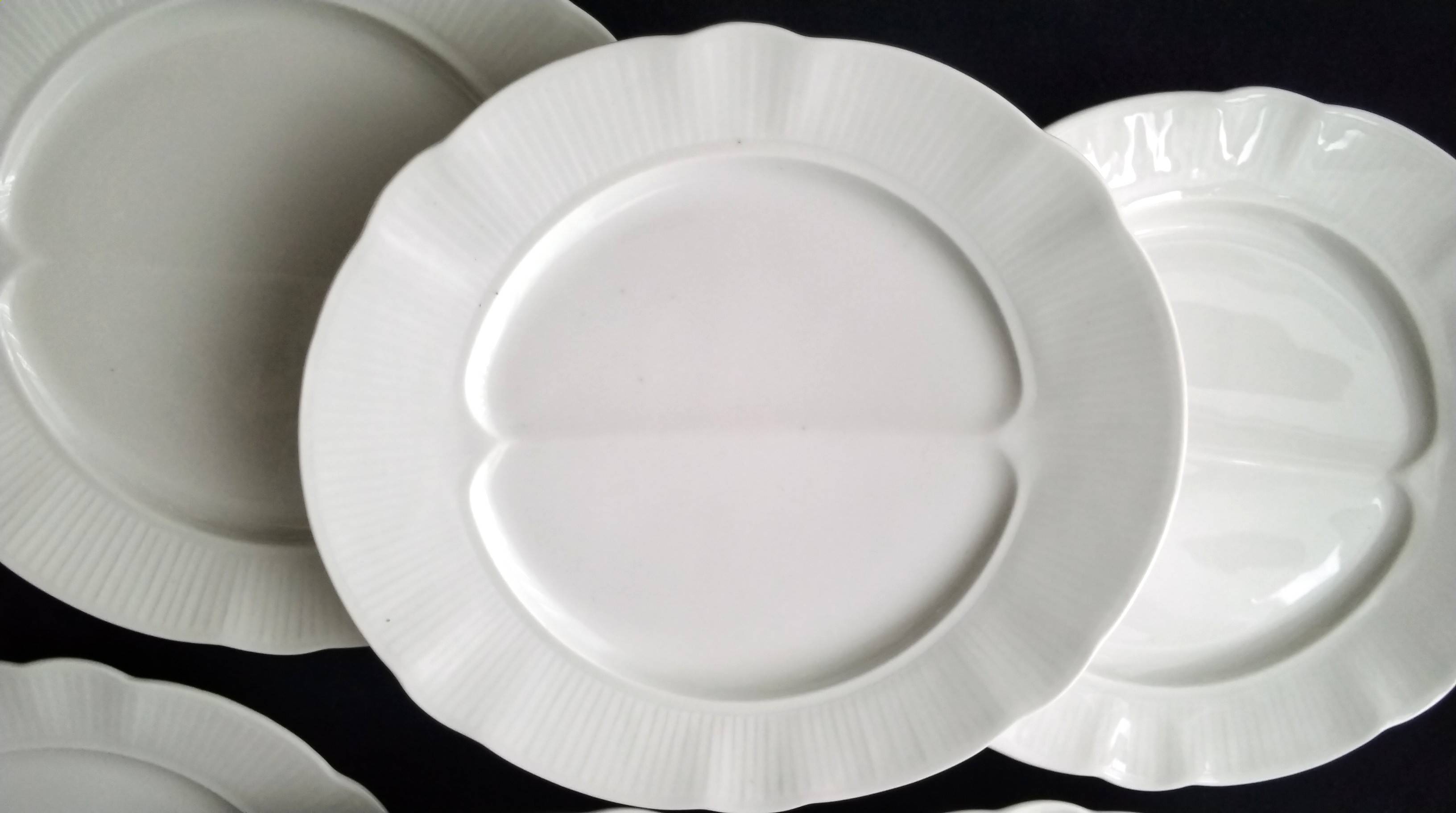 6 asparagus plates in Pillivuyt porcelain