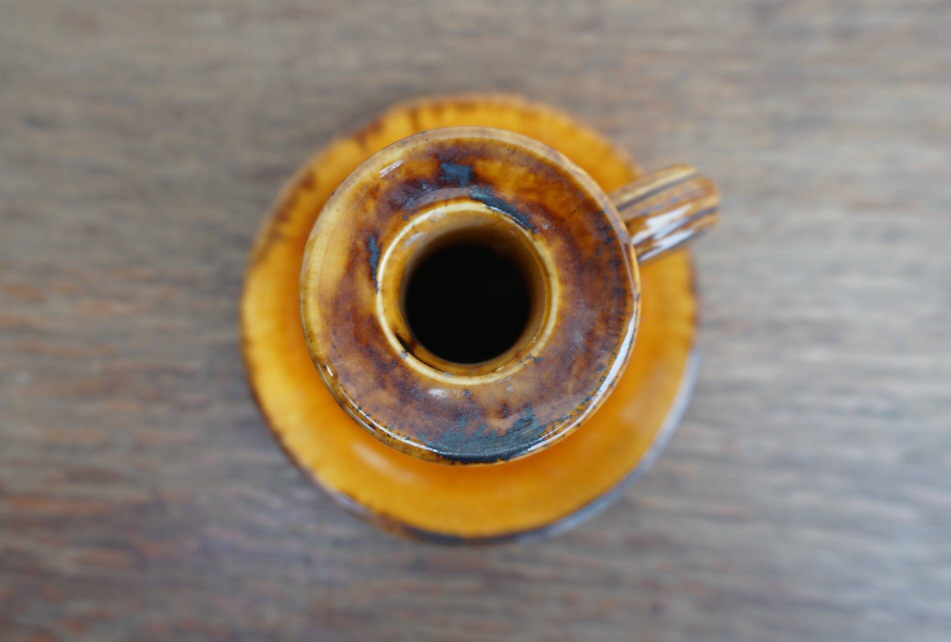 Glazed ceramic hand candle holder 1950s/60s