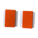 Paire d'appliques murales en plexiglass orange seventies